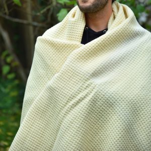 Plaid – tissage nid d’abeille